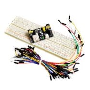 830 Point Breadboard with Power Supply and 65pcs Jumper Cables - MB102