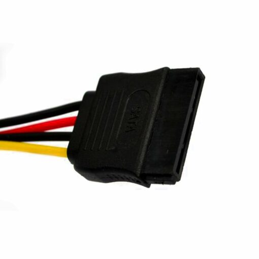 15 Pin SATA Female to Molex IDE 4 Pin Male Power Adapter Cable – Pack of 2 3