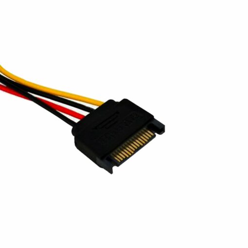 15 Pin SATA Male to Molex IDE 4 Pin Female Power Adapter Cable – Pack of 2 4