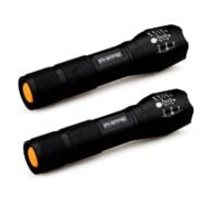 LED Torch Flashlight Bright Adjustable Focus with Metal Body – Pack of 2 2