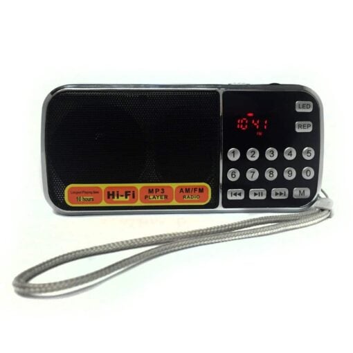 AM FM Portable Pocket Radio with USB MP3 Player – 10 Hour Rechargeable Battery
