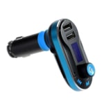 Bluetooth In Car Wireless FM Transmitter With 2x USB Ports – Blue