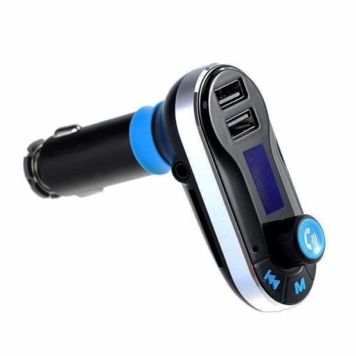 Bluetooth In Car Wireless FM Transmitter With 2x USB Ports - Silver