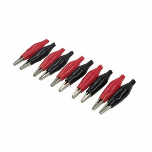 28mm Alligator Clips Red and Black – Pack of 10 4