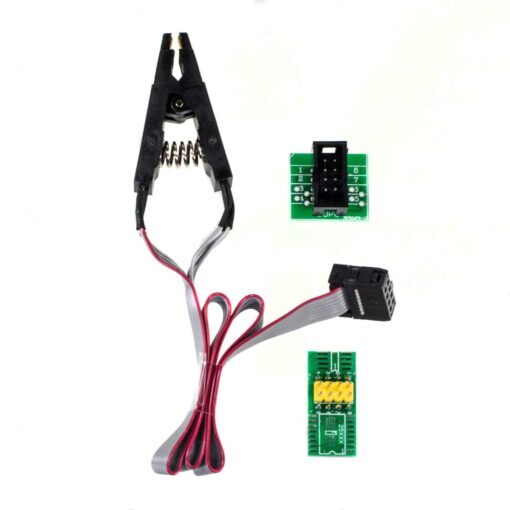 SOIC8 SOP8 Test Clip with Cable + 2 Adapters for EEPROM 93CXX / 25CXX / 24CXX In-circuit Programming