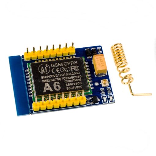 A6 Mini GPRS/GSM Module Board with Antenna and Sim Card Slot Quad Band 850 900 1800 1900 MHz 5