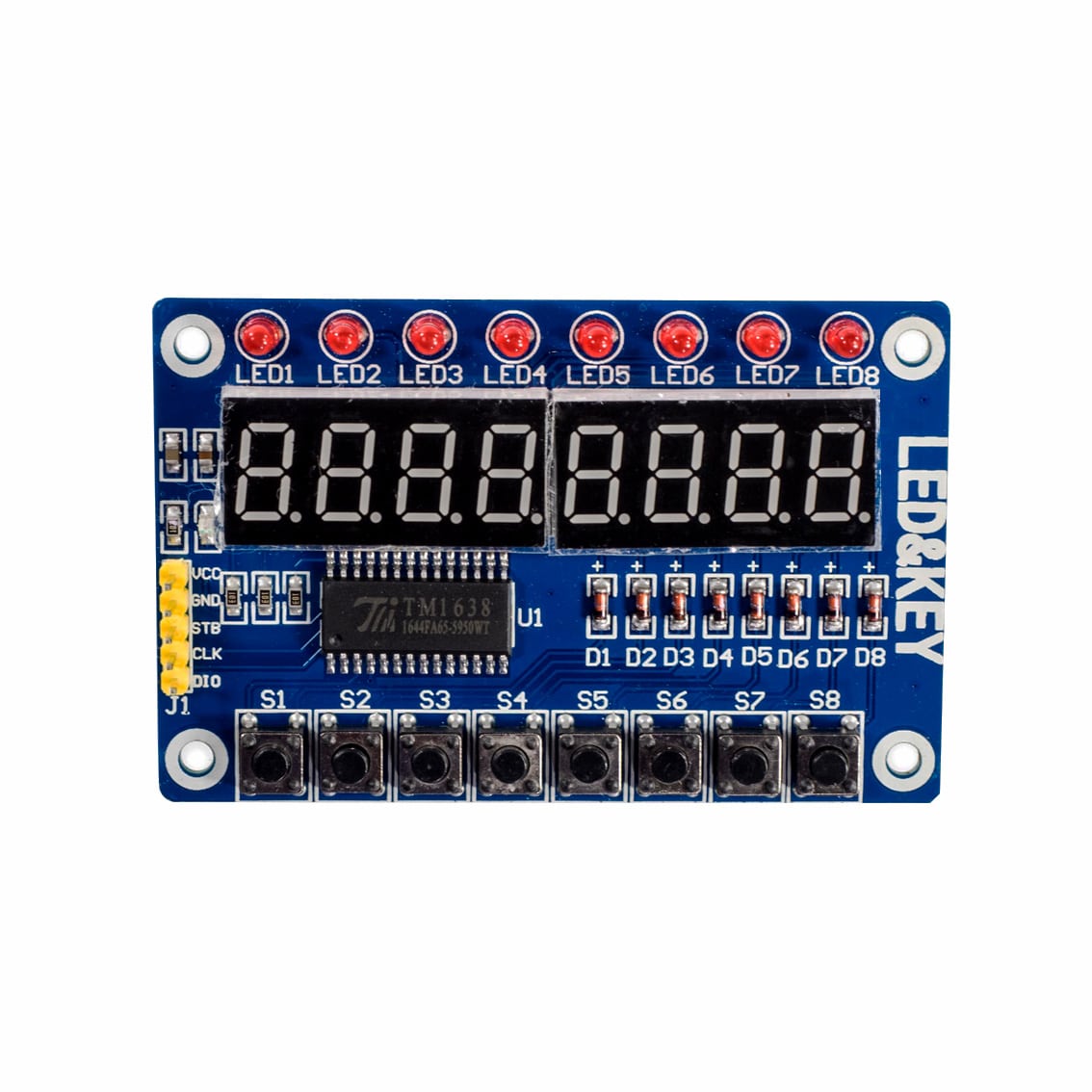 1-10pcs TM1638 LED Key 8 x 7-segment Display Button LED Display Module Arduino