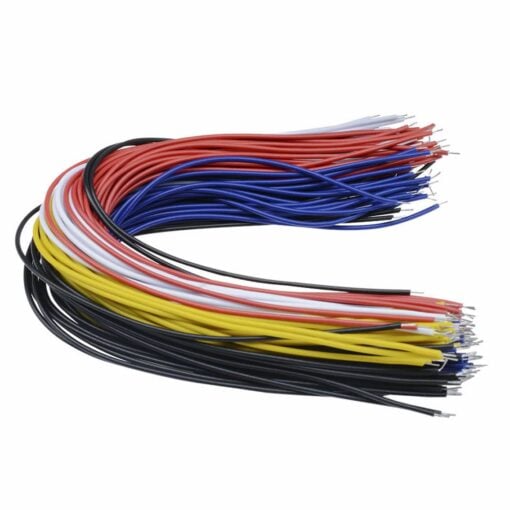 100 Piece 20cm Coloured Flexible Tinned Flexible Breadboard Jumper Cables 3