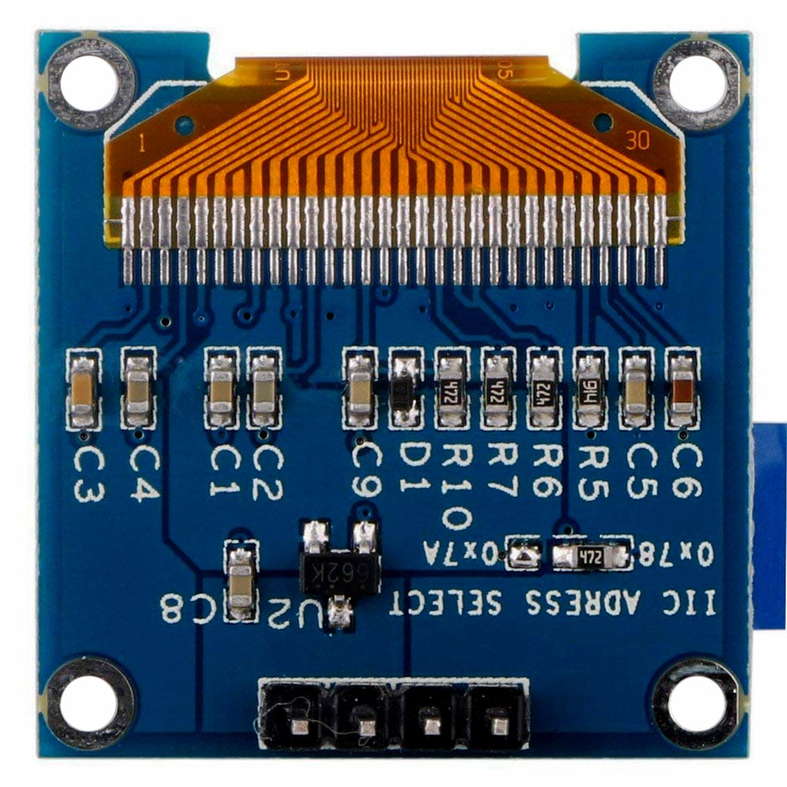0.96 Inch Blue OLED Serial Display Module – 128 x 64 2