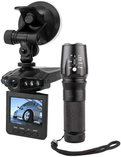 2.5″ inch Car Dashboard Camera and Bonus LED Flashlight 2