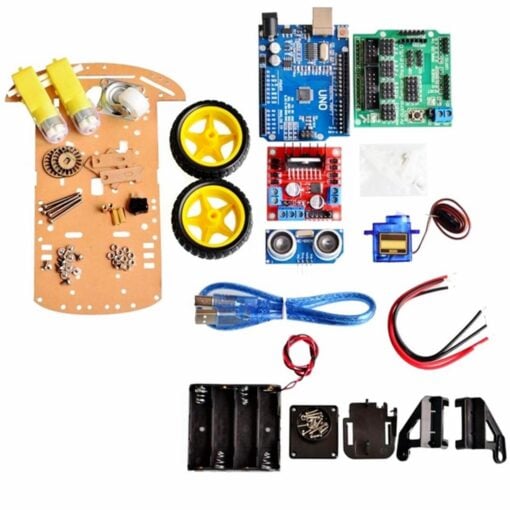 Obstacale Avoiding Ultrasonic DIY 2WD Arduino Robot Kit 12