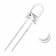 5MM Bright White Water Clear Lens LED Diode – Pack of 50 2