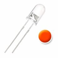 5MM Orange Water Clear Lens LED Diode – Pack of 50
