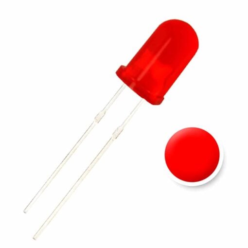 5MM Red Diffused Lens LED Diode – Pack of 50 2