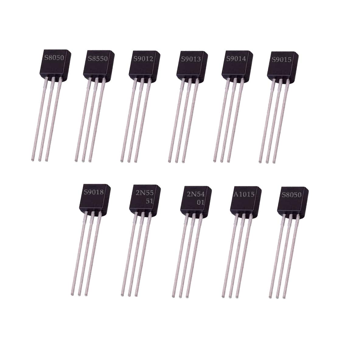 110pcs 11 values each 10pcs Low Power Transistors 