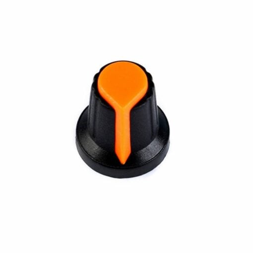 WH148 AG2 Potentiometer Black Orange Top and Spline 15mm Plastic Knob – Pack of 10