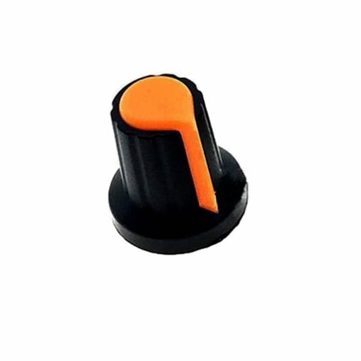 WH148 AG2 Potentiometer Black Orange Top and Spline 15mm Plastic Knob – Pack of 10 2