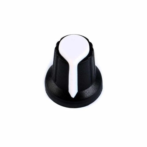 WH148 AG2 Potentiometer Black White Top and Spline 15mm Plastic Knob – Pack of 10 2