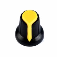 WH148 AG2 Potentiometer Black Yellow Top and Spline 15mm Plastic Knob – Pack of 10