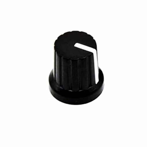 WH148 AG2 Potentiometer Black White Spline 15mm Plastic Knob – Pack of 10