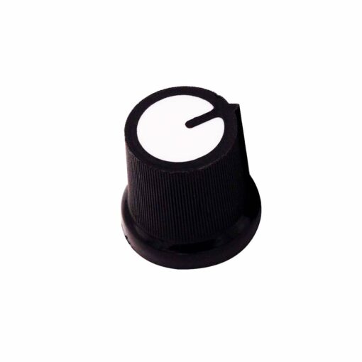 WH148 AG2 Potentiometer Black White Top 15mm Plastic Knob – Pack of 10