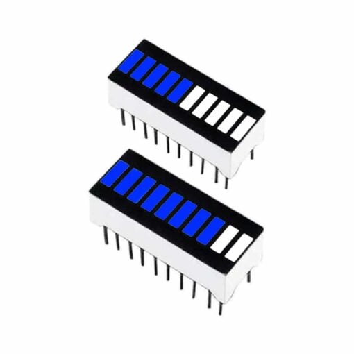 10 Segment Blue DIP20 Digital LED Bar Display – Pack of 2 2