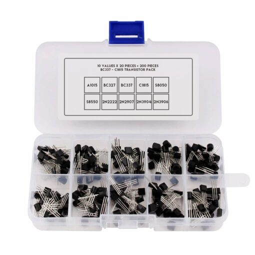 Transistor Pack in Storage Case – 10 Values – Pack of 200 2