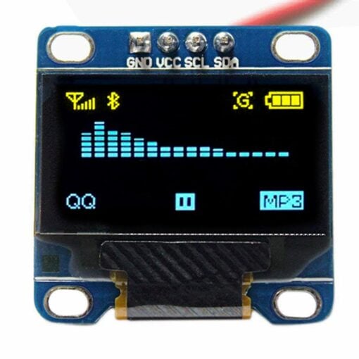 0.96 Inch Yellow and Blue OLED Serial Display Module – 128 x 64 2
