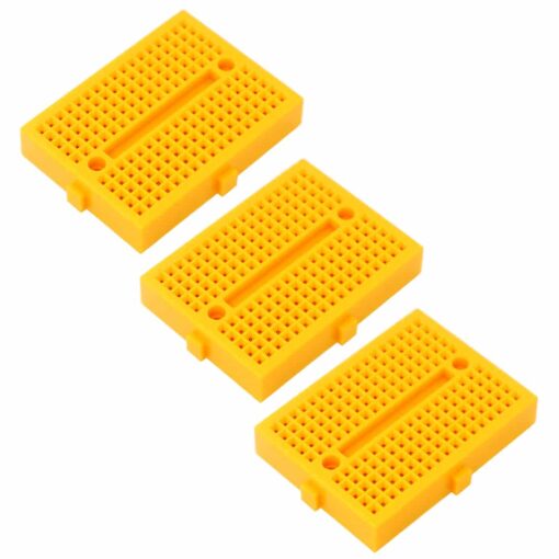 SYB-170 Yellow Mini Solderless Prototype Breadboard with 170 Tie Points – Pack of 3
