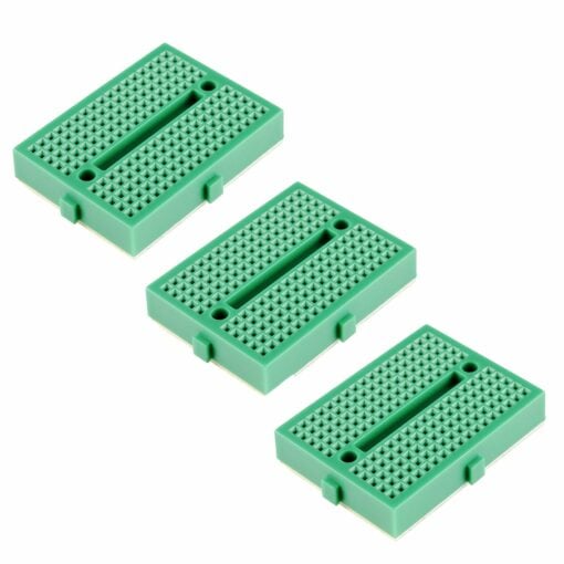 SYB-170 Green Mini Solderless Prototype Breadboard with 170 Tie Points – Pack of 3