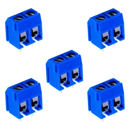 2 Pin 5mm Terminal Block Screw Connector – Pack of 5 2