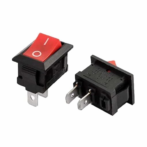 2 Pin SPST KCD11 Red and Black Rocker Switch – Pack of 5 3