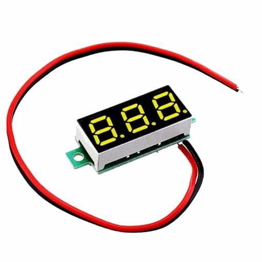0.28 Inch Yellow Digital DC Voltmeter – 2.5V – 30V Range