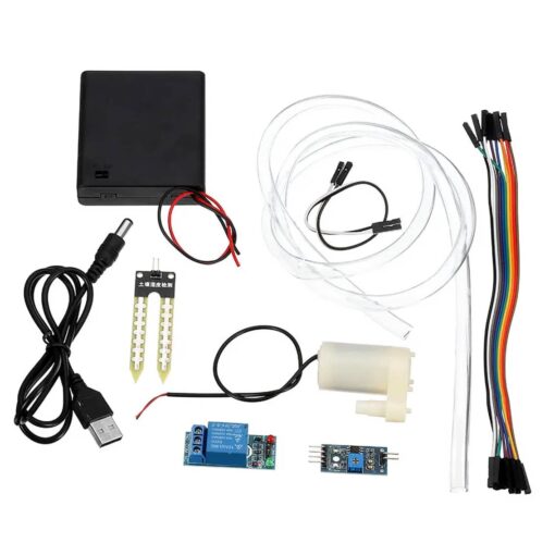 Automatic Irrigation Kit with Soil Moisture Sensor and Water Pump – DIY