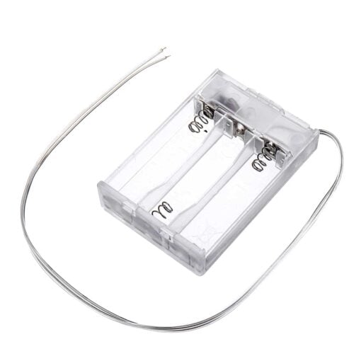 3 x AA Enclosed Transparent Battery Holder Box 3