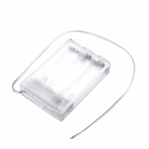 3 x AA Enclosed Transparent Battery Holder Box 2