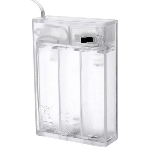 3 x AA Enclosed Transparent Battery Holder Box 4