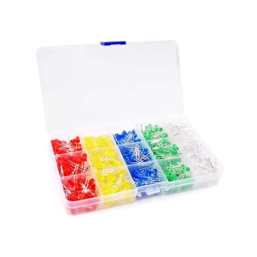 500 Piece 5MM LED Diode Globe Kit with Case – 5 Colours 3