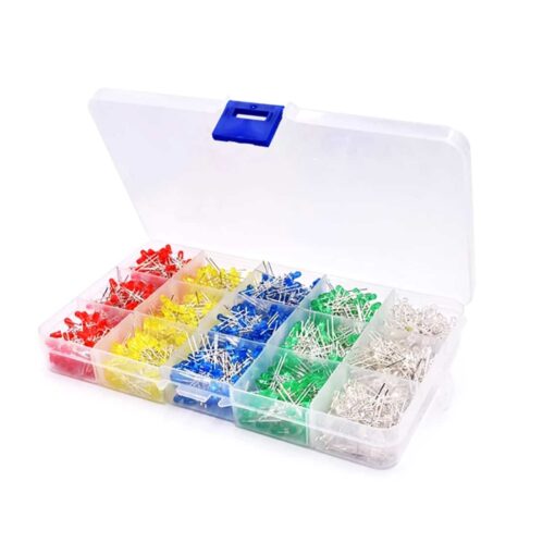 1000 Piece 3MM LED Diode Globe Kit with Case – 5 Colours