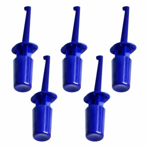 Blue Multimeter Lead Wire Test Hook – Pack of 5
