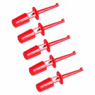 Red Multimeter Lead Wire Test Hook – Pack of 5 2