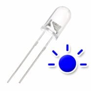 5MM Blue Flashing Water Clear Lens LED Diode – Pack of 25 2