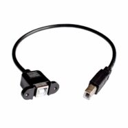 USB B Male to Female 30cm Cable Panel Mount