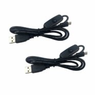 Micro USB to USB Power Cable with On Off Button – Pack of 2
