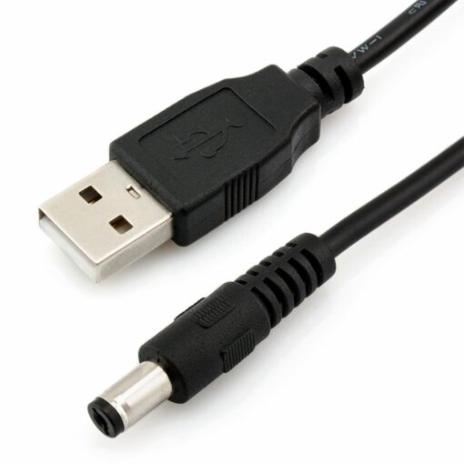 USB to DC 5.5MM x 2.1MM Socket Plug Cable