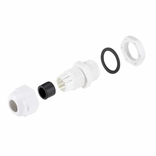 M12 Waterproof White Nylon Cable Gland – Pack of 5 4