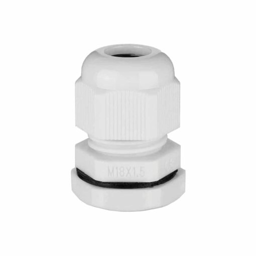M18 Waterproof White Nylon Cable Gland – Pack of 5