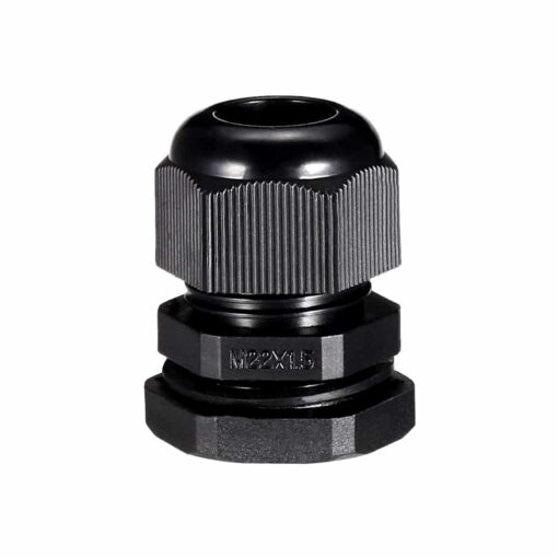 M22 Waterproof Black Nylon Cable Gland – Pack of 5