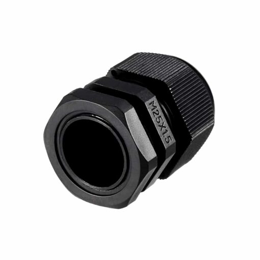 M25 Waterproof Black Nylon Cable Gland – Pack of 5 2