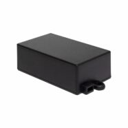 Black ABS Electronics Flange Mount Enclosure Box – 80 x 38 x 22mm – Pack of 2